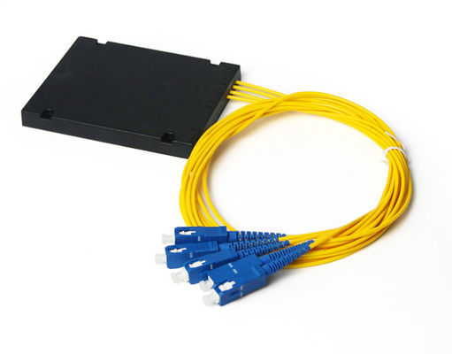 1 * 16 ABS BOX Fiber Optic PLC Splitter 1 إلى 128 طريقة مع موصلات SC / UPC