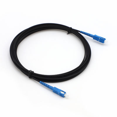 G657A1 Indoor FTTH Drop Fiber Optic Cable , Sc To Sc Fiber Patch Cable