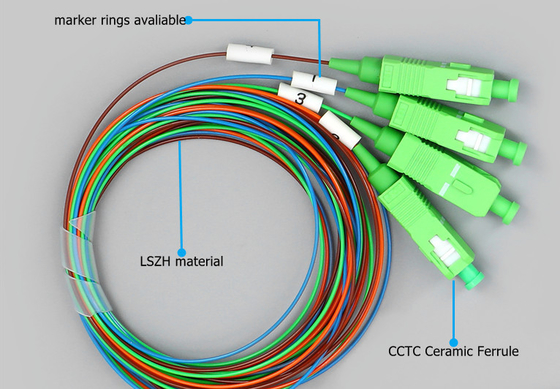 FTTH الألياف الضوئية PLC الفاصل مع نوع أنبوب فولاذي 1 * 8 Sc / Apc